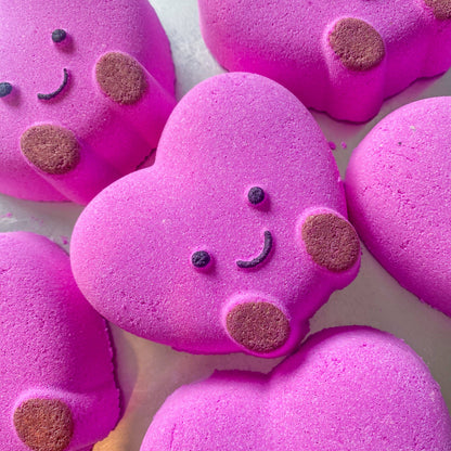 Adorable Heart Bath Bomb: Red