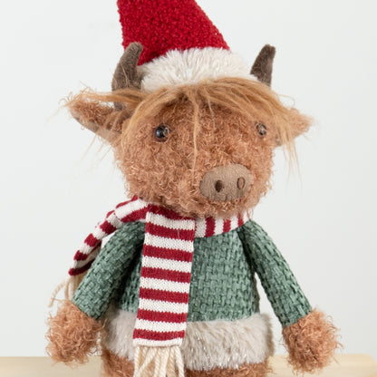 Festive Highland Cow, 64Cm