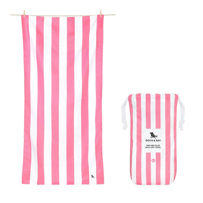 Dock & Bay Quick Dry Towels - Phi Phi Pink: Large (160x90cm)
