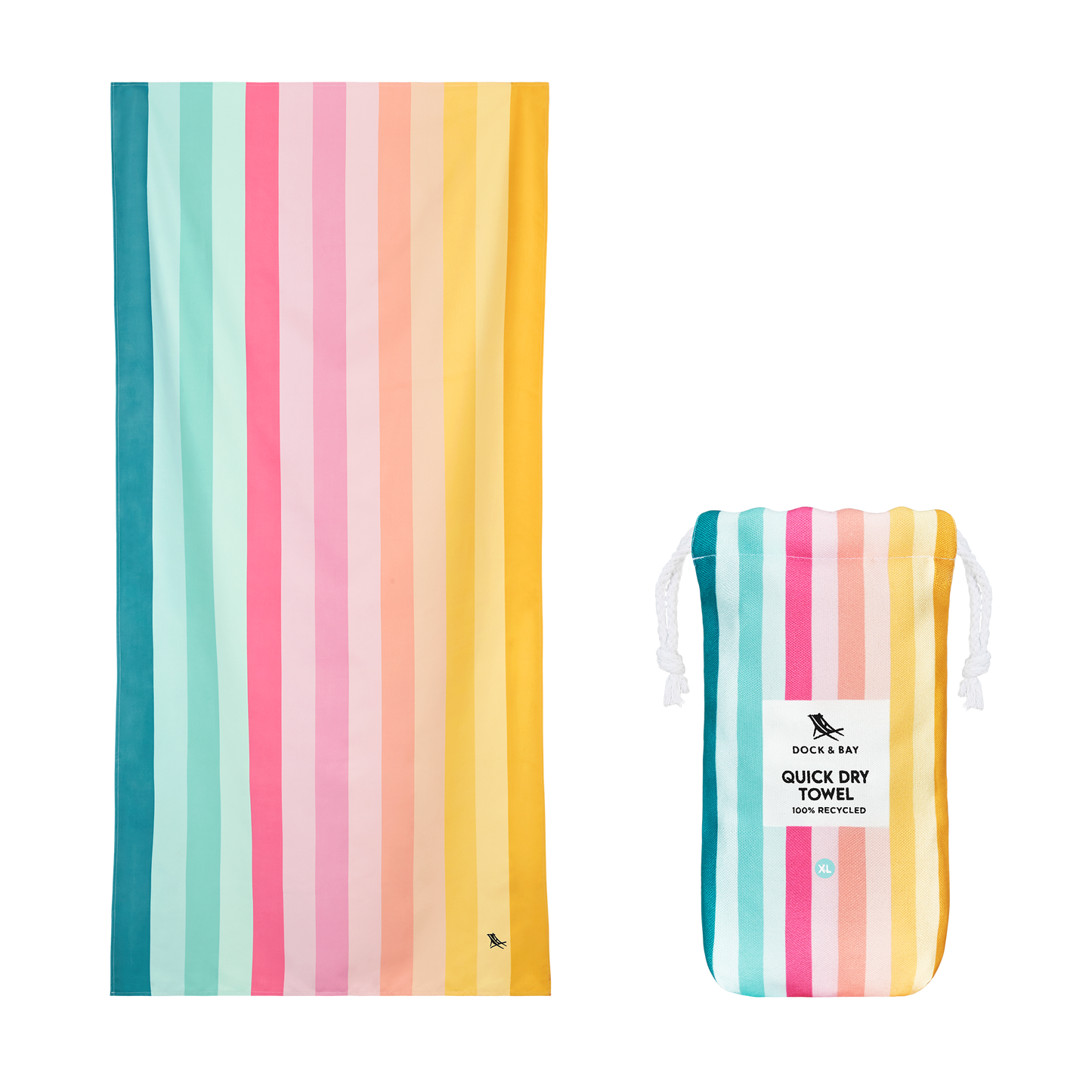 Dock & Bay Quick Dry Towels - Summer - Coastal Candy: Large (160x90cm)