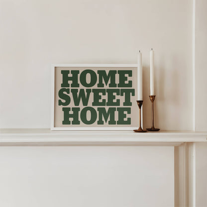 Home Sweet Home Bold Print: Rust / Unframed / A3