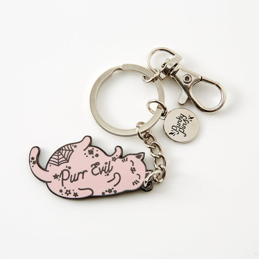 Purr Evil Hard Enamel Keyring