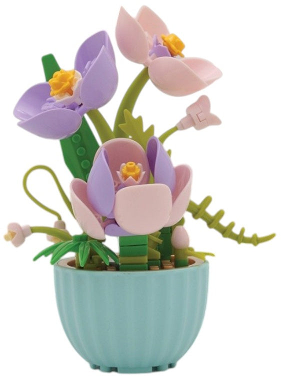 Mini Bricks Pink & Lilac Crocuses, 11Cm