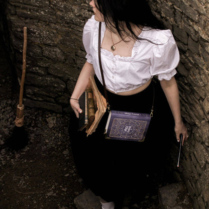 A History of Magic Book Handbag Crossbody Purse: Small