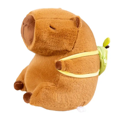 Capybara With Avocado Backpack Plush: M - 30cm/11.8in