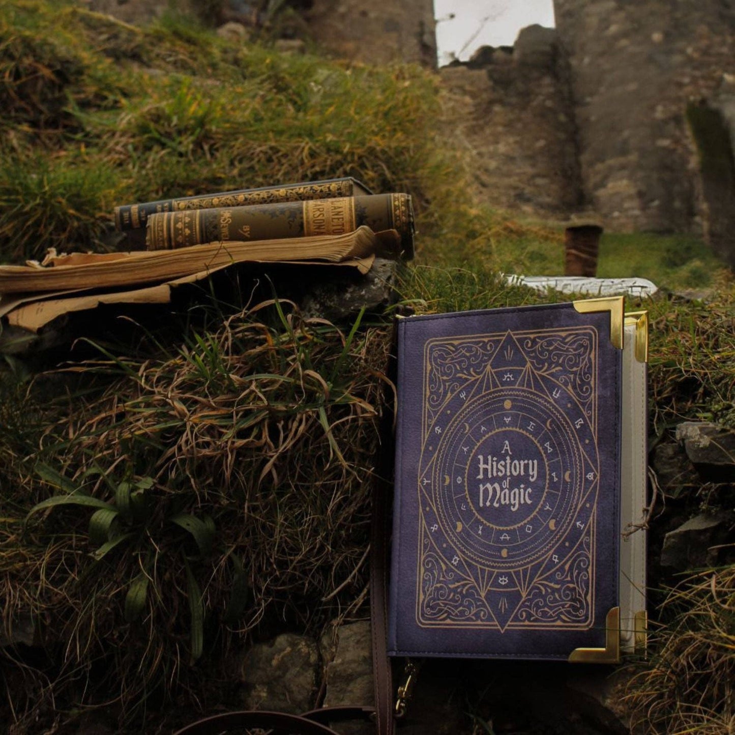 A History of Magic Book Handbag Crossbody Purse: Small
