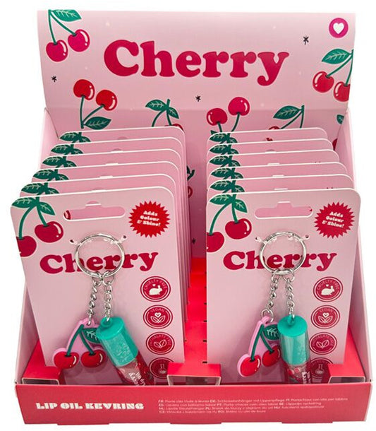 Cherry Lip Oil Stick with Charm Keyring