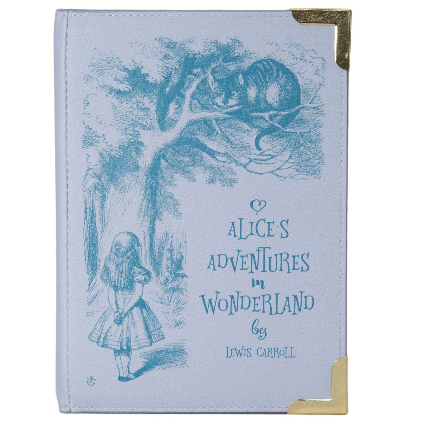 Alice in Wonderland Original Purple Book Handbag Crossbody Purse: Small