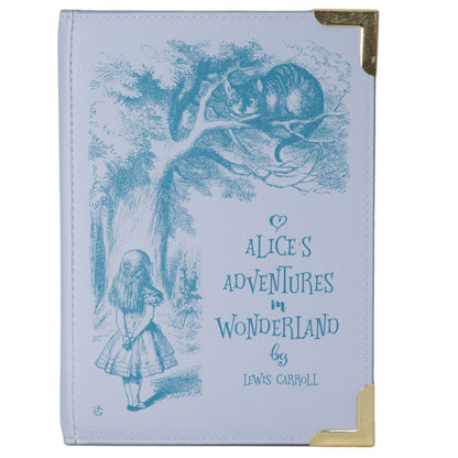 Alice in Wonderland Original Purple Book Handbag Crossbody Purse: Small