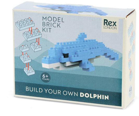 Build your own Animal Model Brick Kit - Dolphin, 11cm