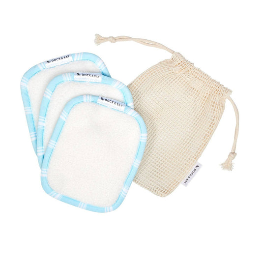 Reusable Makeup Removers - Chamomile Blue: Chamomile Blue / 3 Pack (4x3")