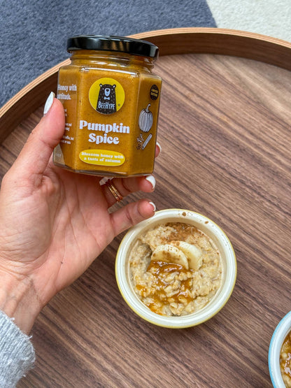 Pumpkin Spice Honey - blossom honey with a taste of autumn