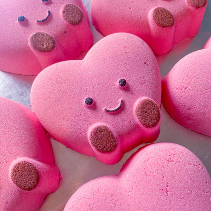 Adorable Heart Bath Bomb: Red