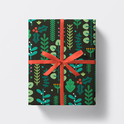 Botanical Christmas Gift Wrap | Christmas Wrapping Paper