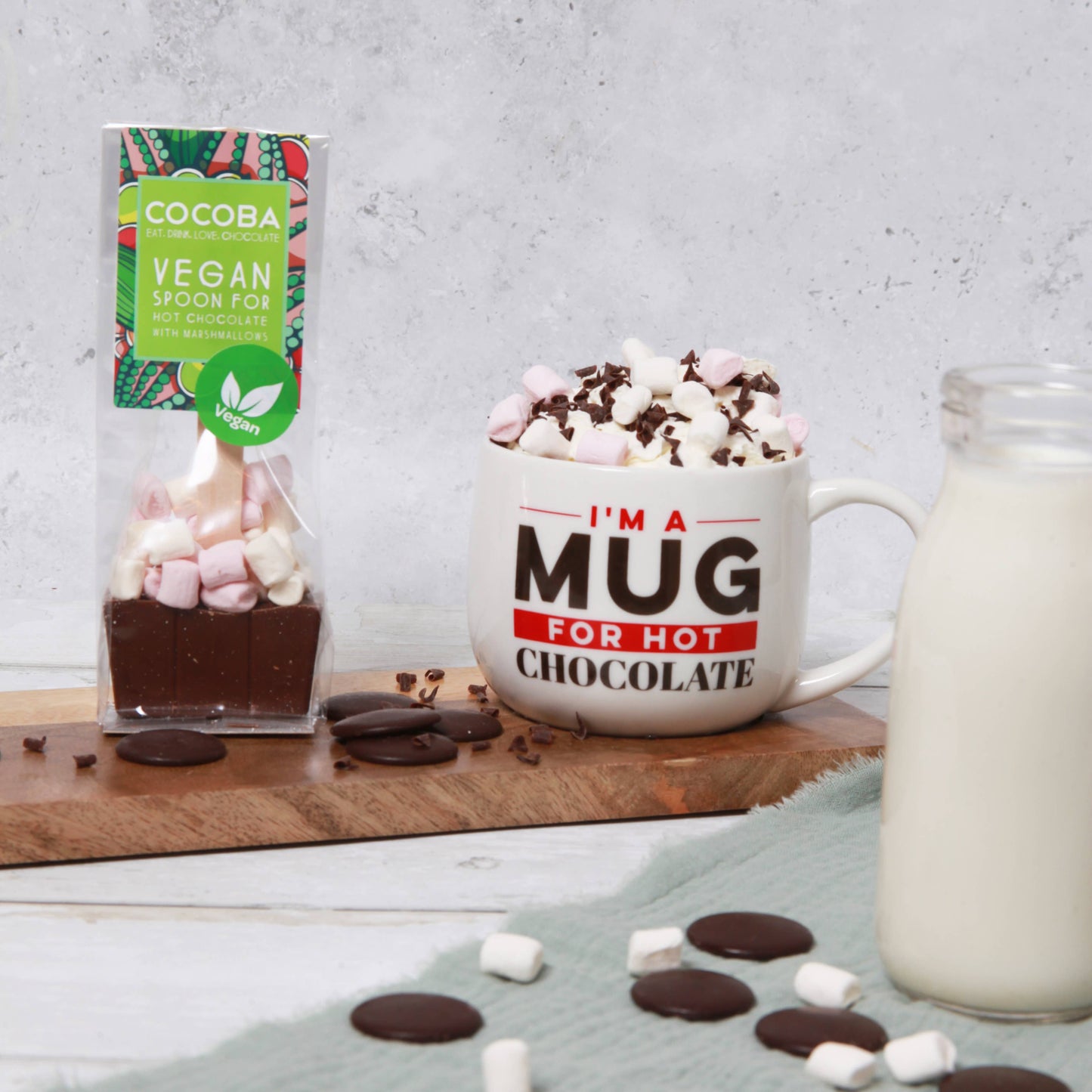 Vegan Marshmallow Milk Chocolate Hot Chocolate Spoon
