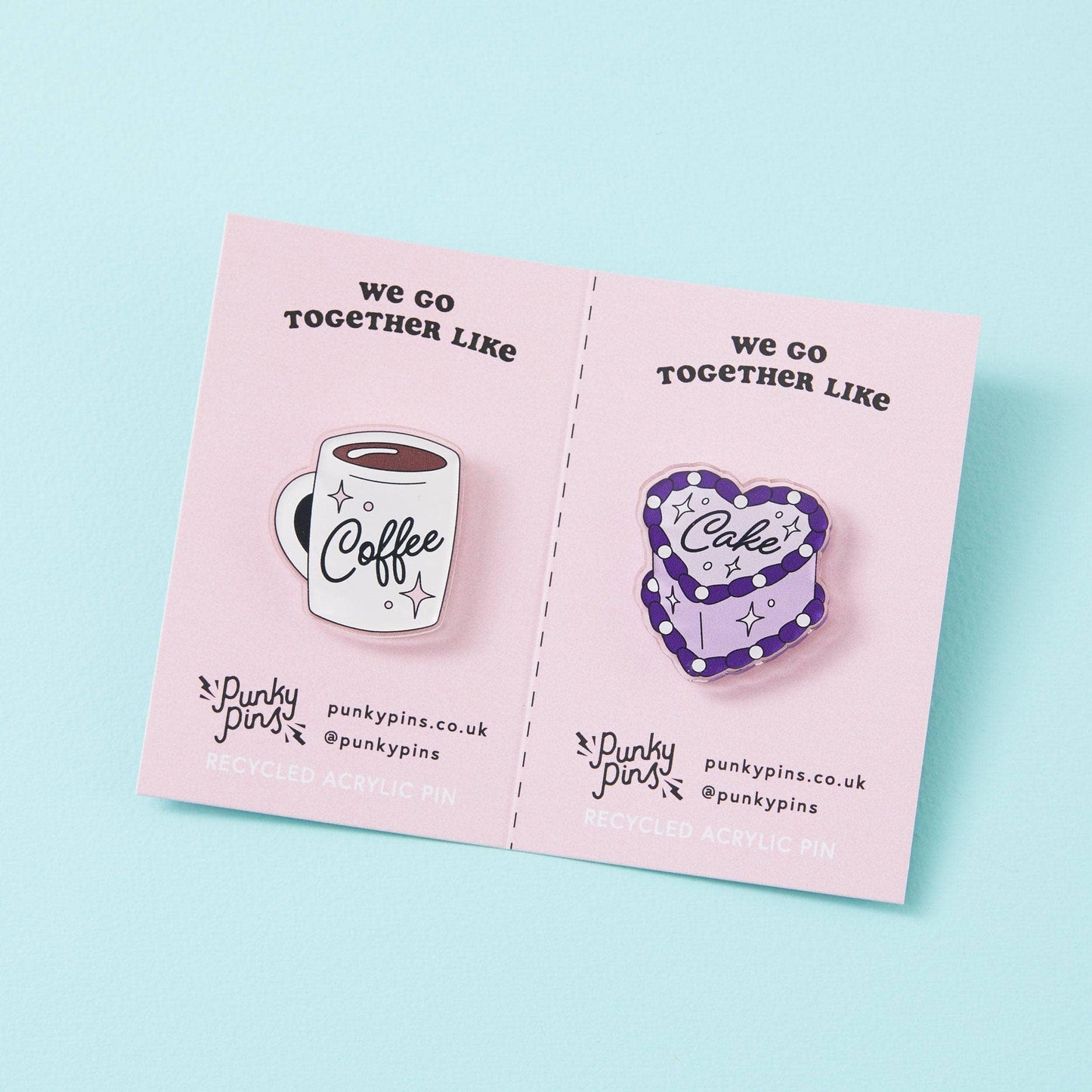 Coffee & Cake Acrylic Pin Pair