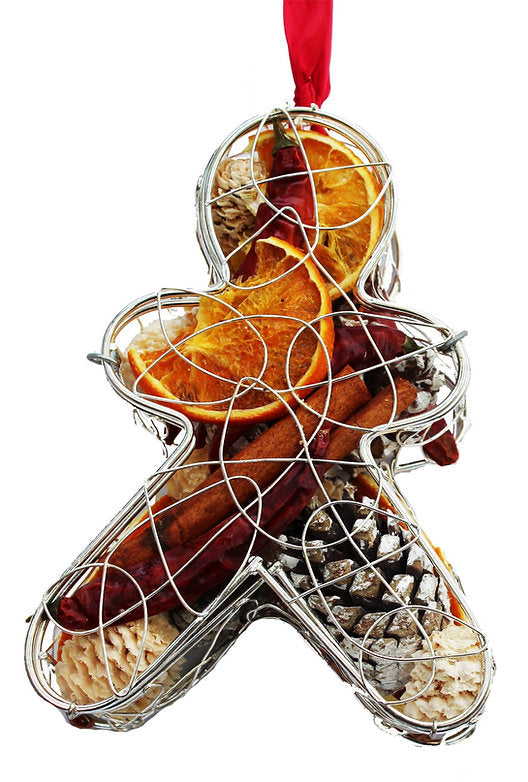 Dried Gingerman Metal Cage – Highly Scented Festive Ornament
