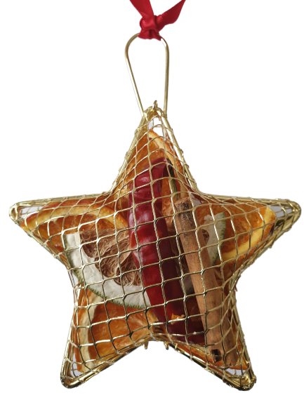 Hanging Metal Mesh Star – Scented with Christmas Spice
