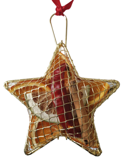 Hanging Metal Mesh Star – Scented with Christmas Spice