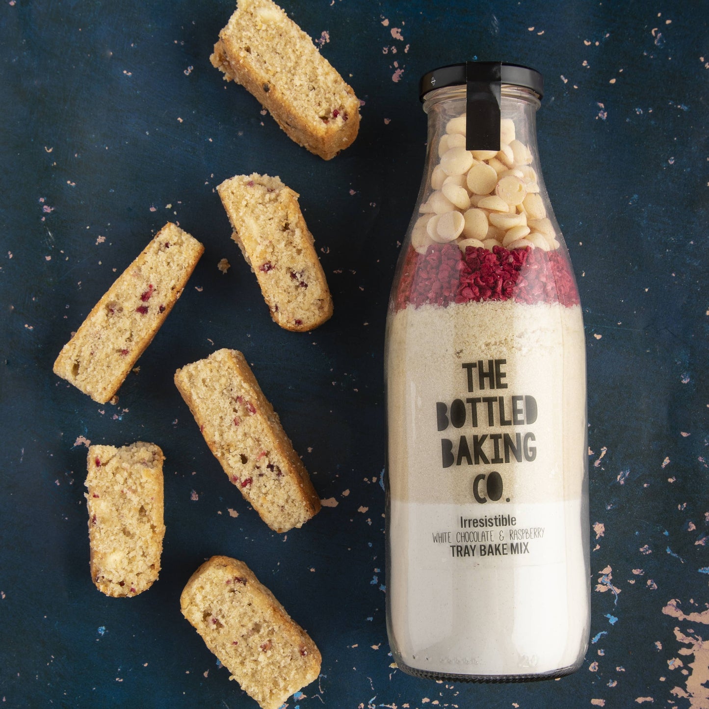 The Bottled Baking Co White Choc & Raspberry Tray Bake Mix