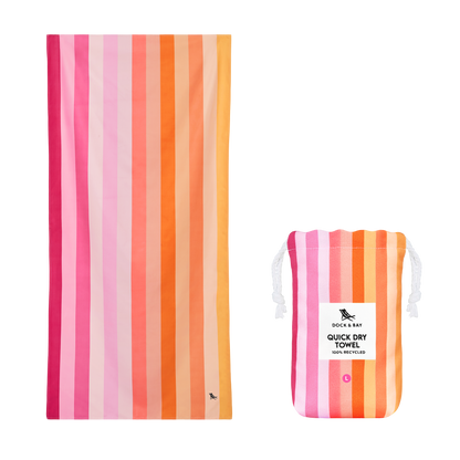 Dock & Bay Quick Dry Towels - Summer - Miami Sorbet: Extra Large (200cmx90cm)