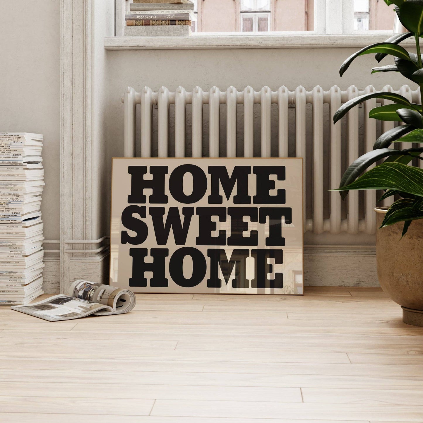 Home Sweet Home Bold Print: Rust / Unframed / A3