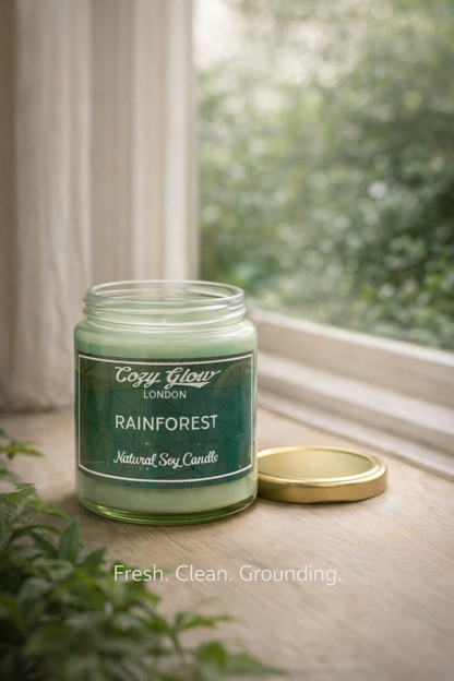 Bougie de soja de forêt tropicale