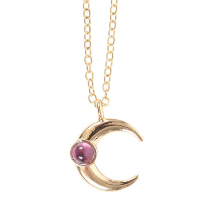 The Moon Celestial Amethyst Necklace Greeting Card