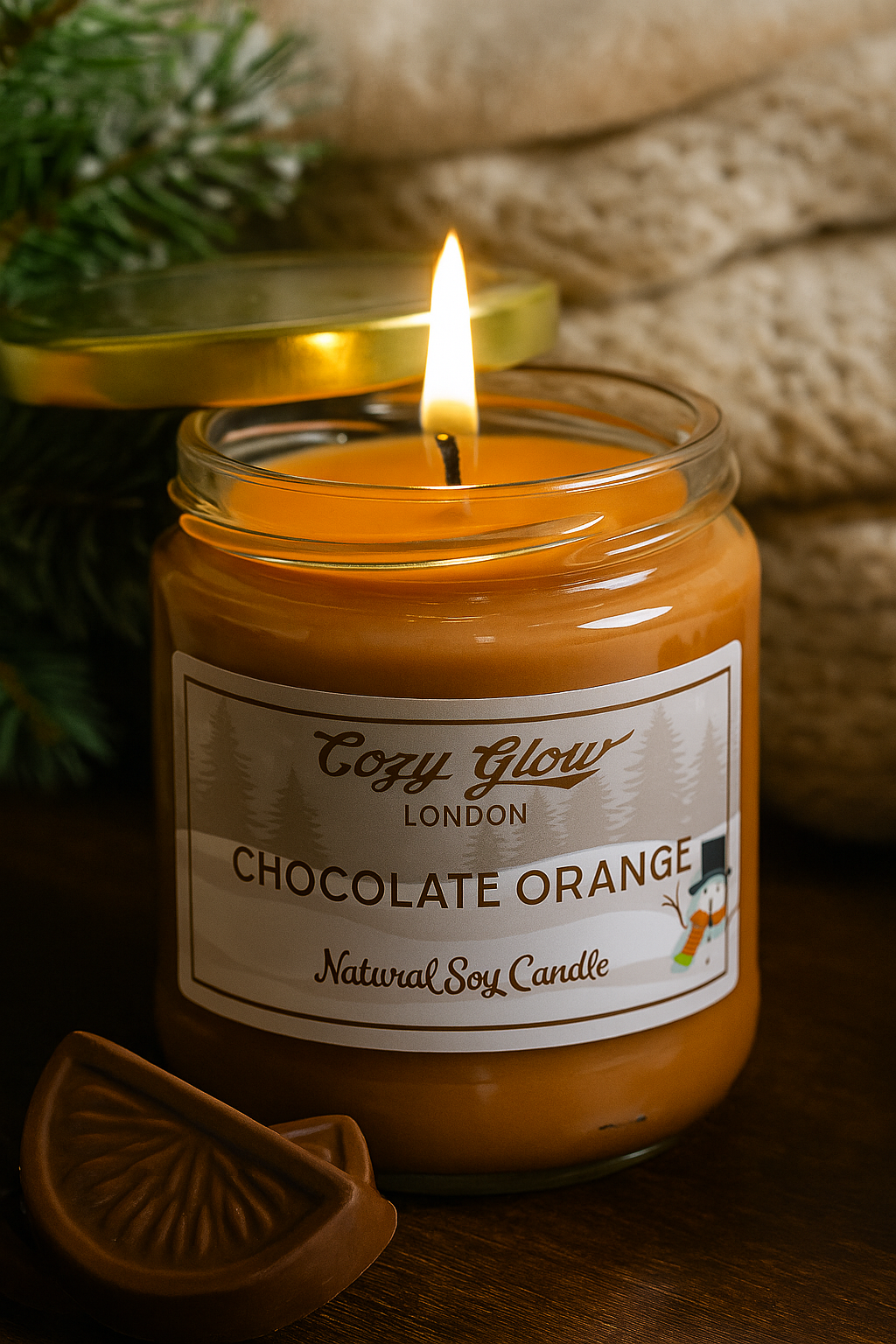 Bougie de soja chocolat-orange