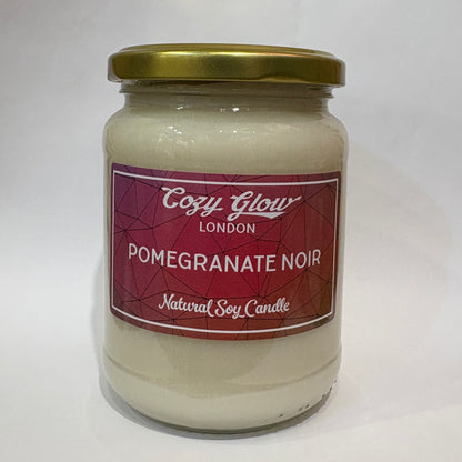 Bougie de soja grenade noire