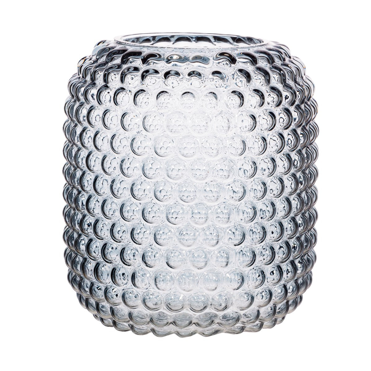 Grey Glass Bobble Vase