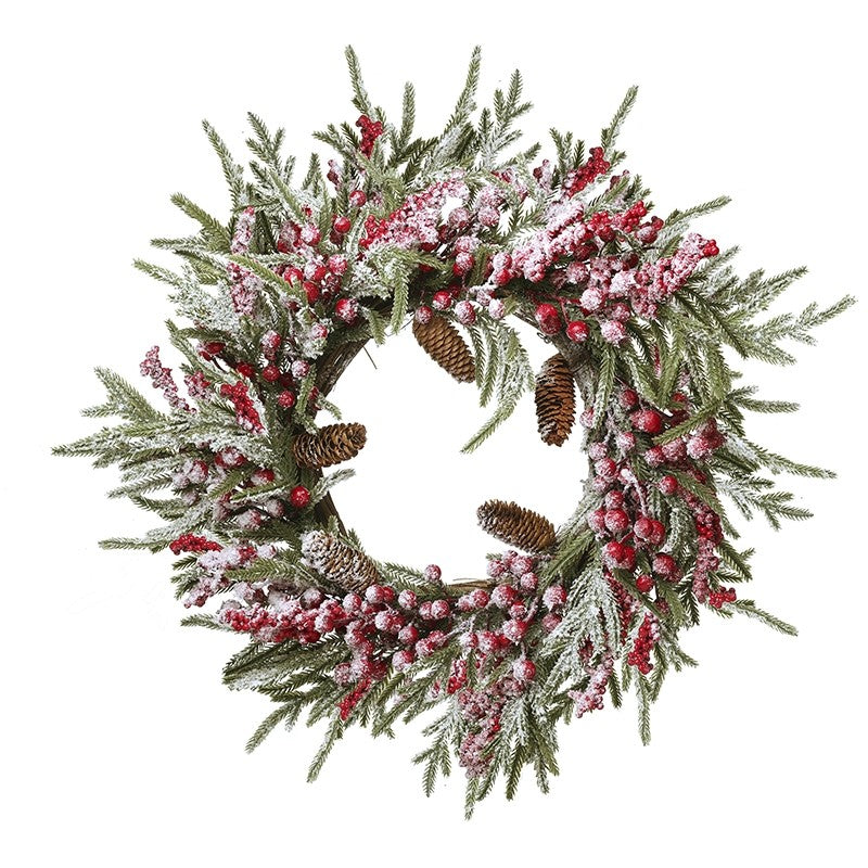 Frosted Red Berry Wreath