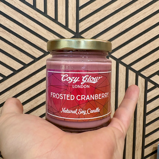 Festive Frosted Cranberry Soy Candle