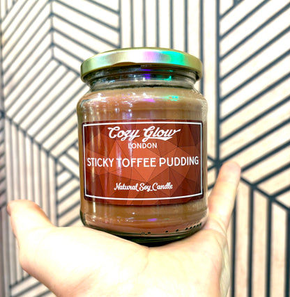 Bougie de soja au pudding au caramel collant