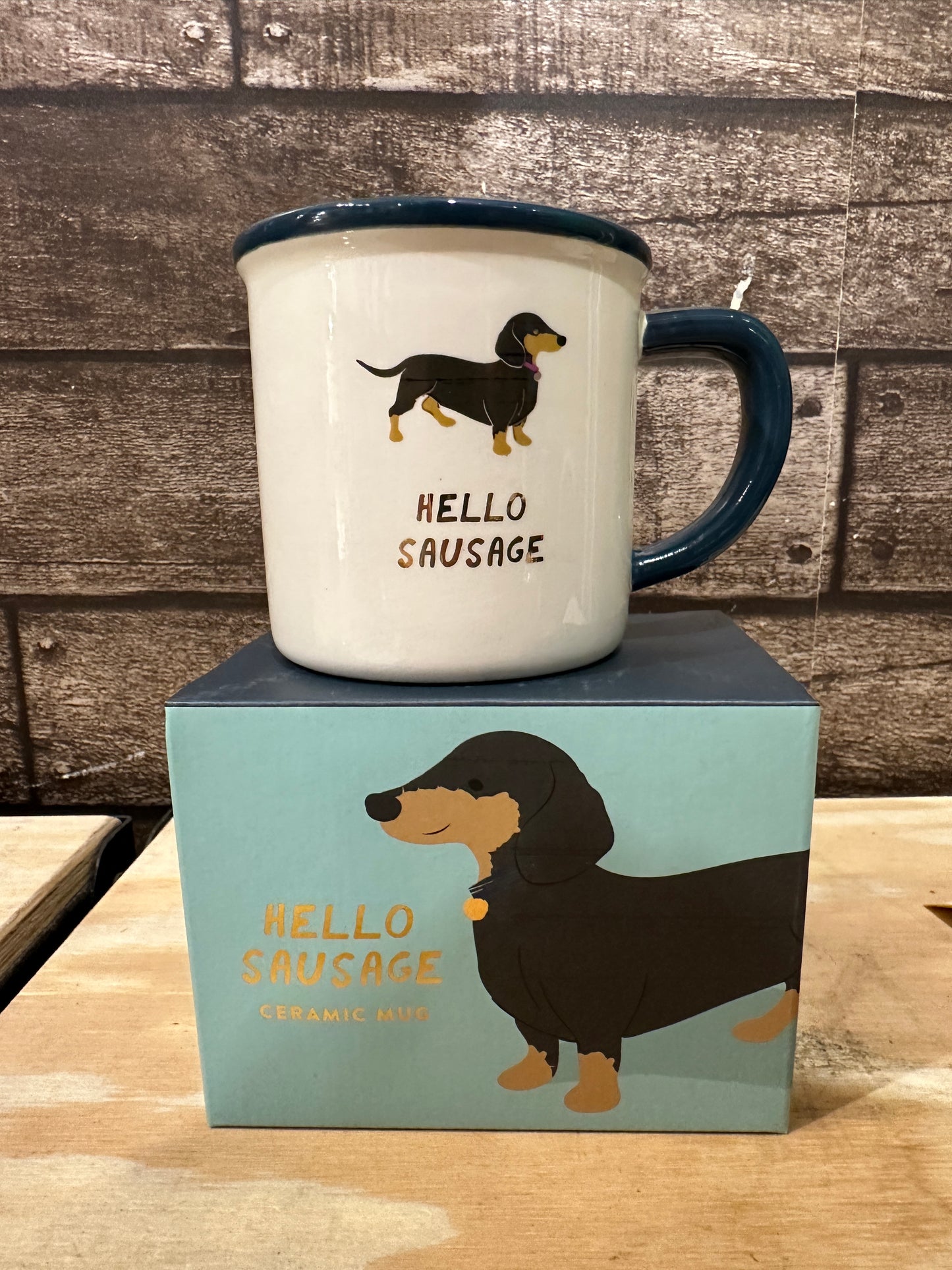 Top Dog Tasse en céramique « Hello Sausage » dans une boîte cadeau