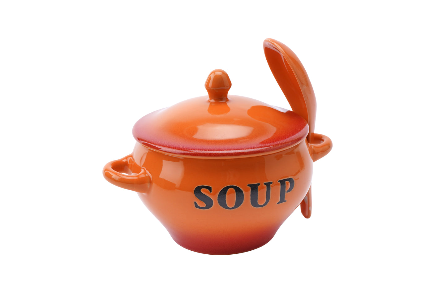 Orange Soup Bowl And Spoon Set