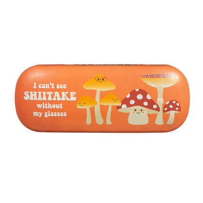 I can't see shiitake without my glasses! And with our Vibrant Orange and Red Mushroom Glasses Case, you'll never have to! This fun and functional case is part of our Cottage Garden collection and features a bold mushroom print and a tongue-in-cheek quote. The soft interior and included cleaning cloth will keep your glasses safe, while the bold orange and red colourway is sure to make a statement.