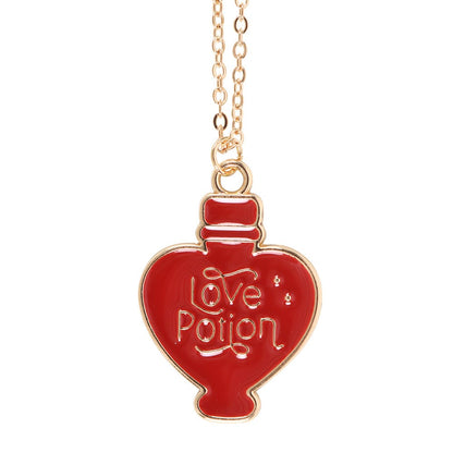 Love Potion Enamel Necklace Geeting Card