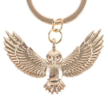 Night Owl Metal Keyring