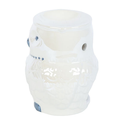 Owl Shaped Iridescent Oil Burner And Wax Warmer