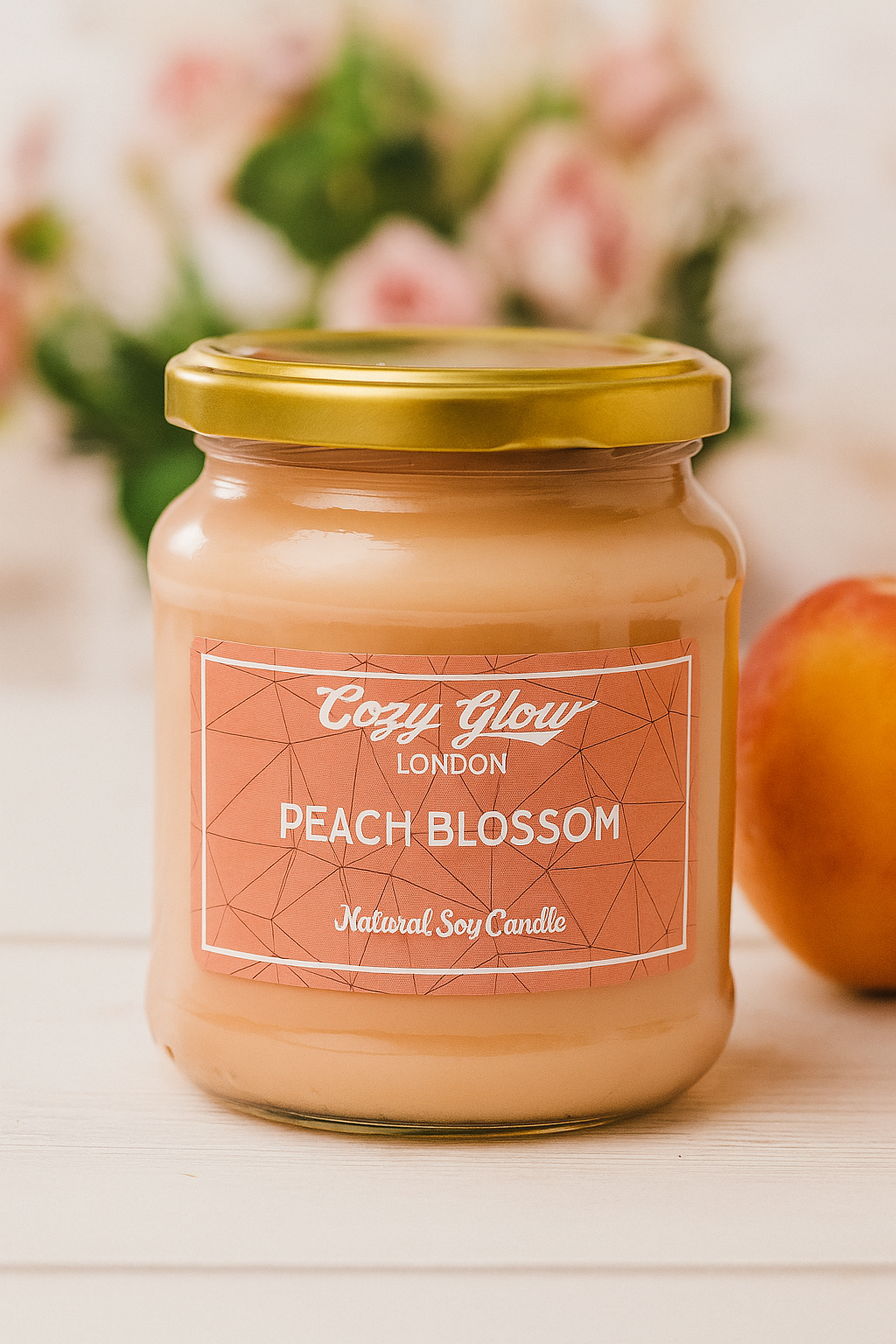 Bougie de soja à la fleur de pêcher