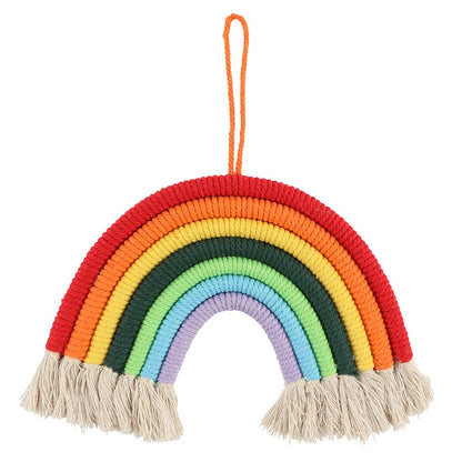 Hanging Macrame String Rainbow