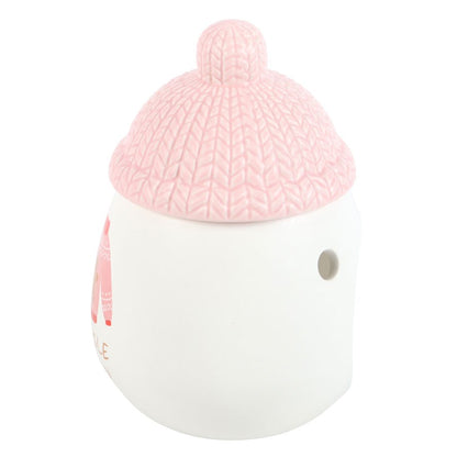 Snuggle Season Pink Bobble Hat Oil Burner