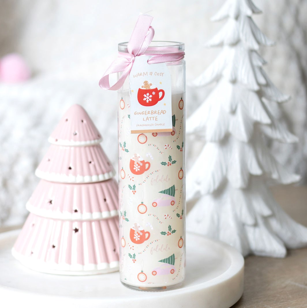 Sugarplum Fun Christmas Print Tube Candle