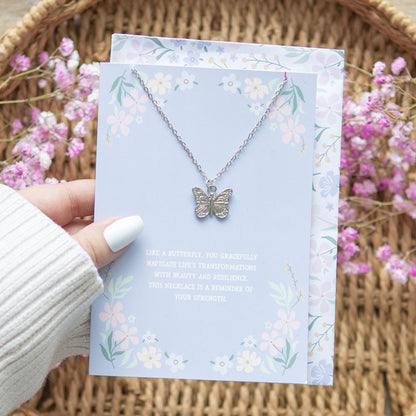 Butterfly Necklace On Greeting Card