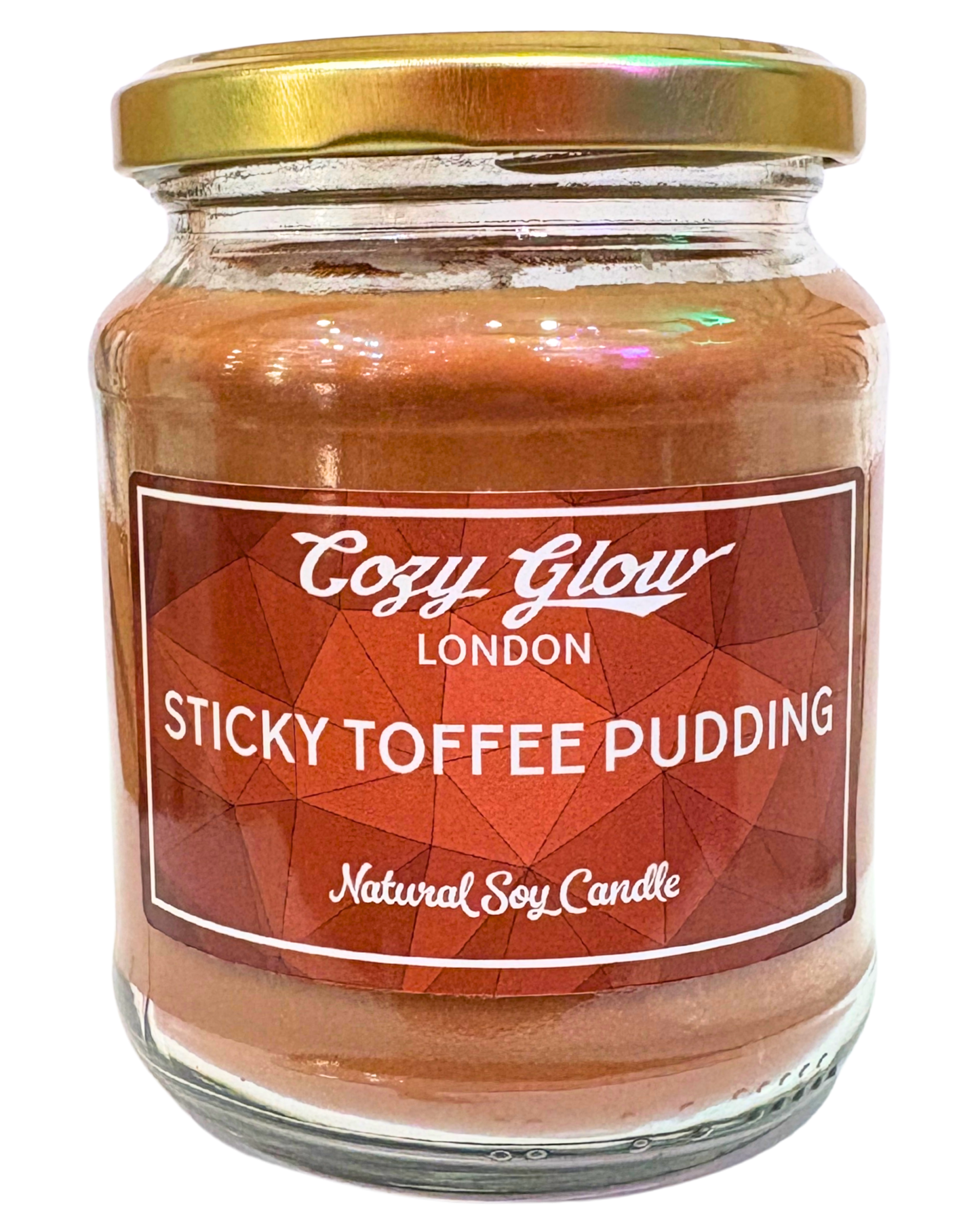 Bougie de soja au pudding au caramel collant