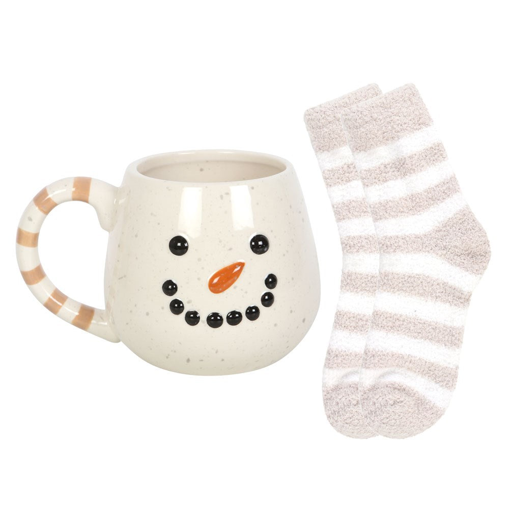 Snowman Mug And Socks Set