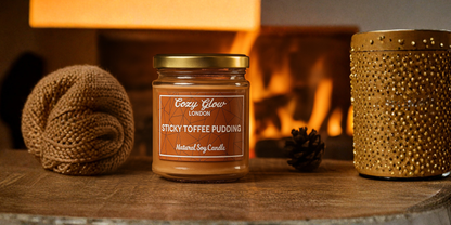 Bougie de soja au pudding au caramel collant