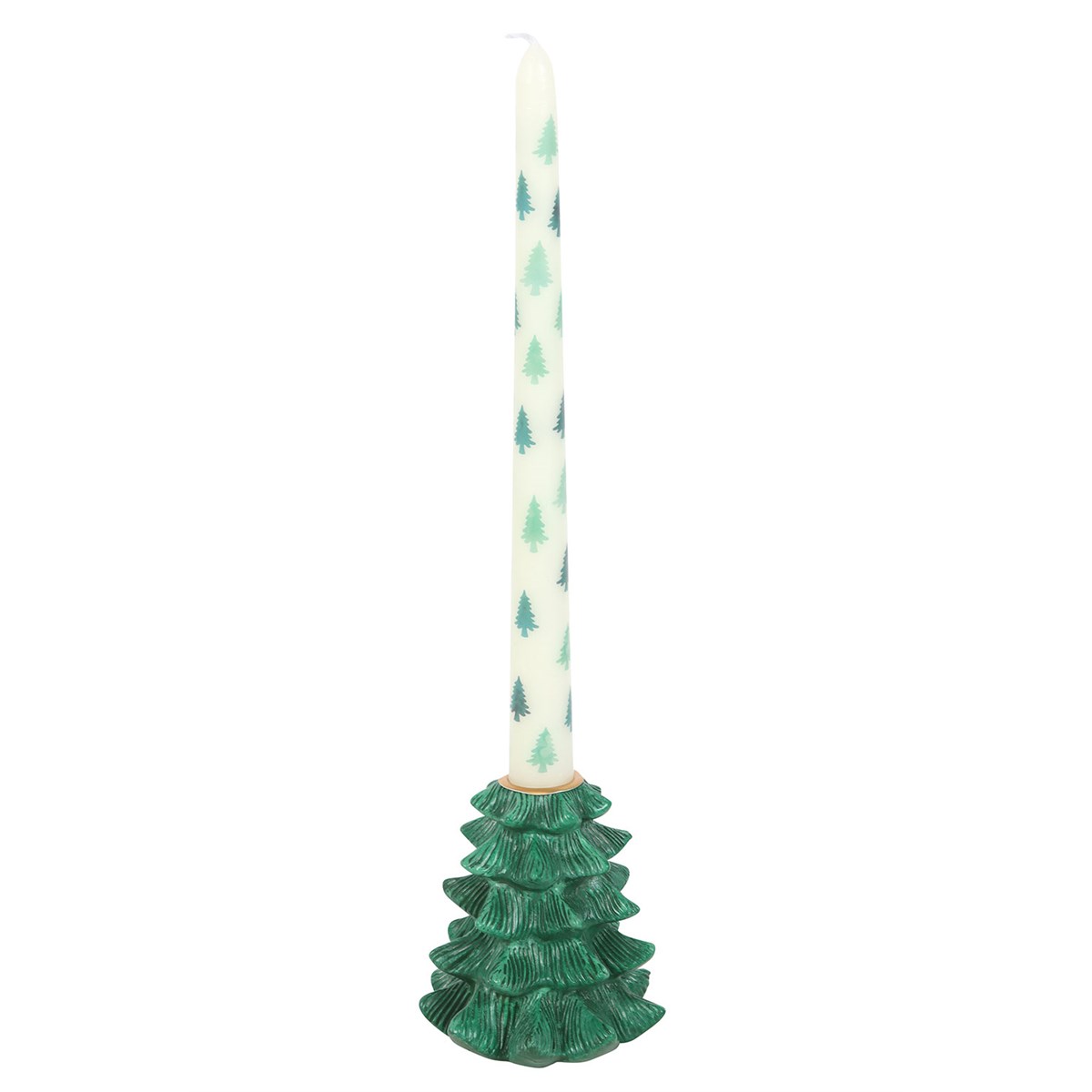 Christmas Tree Candle Holder With Taper Candle