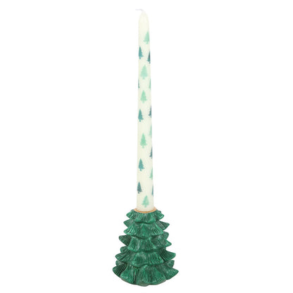 Christmas Tree Candle Holder With Taper Candle
